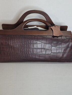 Charlie Lapson Leather Exterior Satchel/Top Handle Bag Handbags & Bags for Women